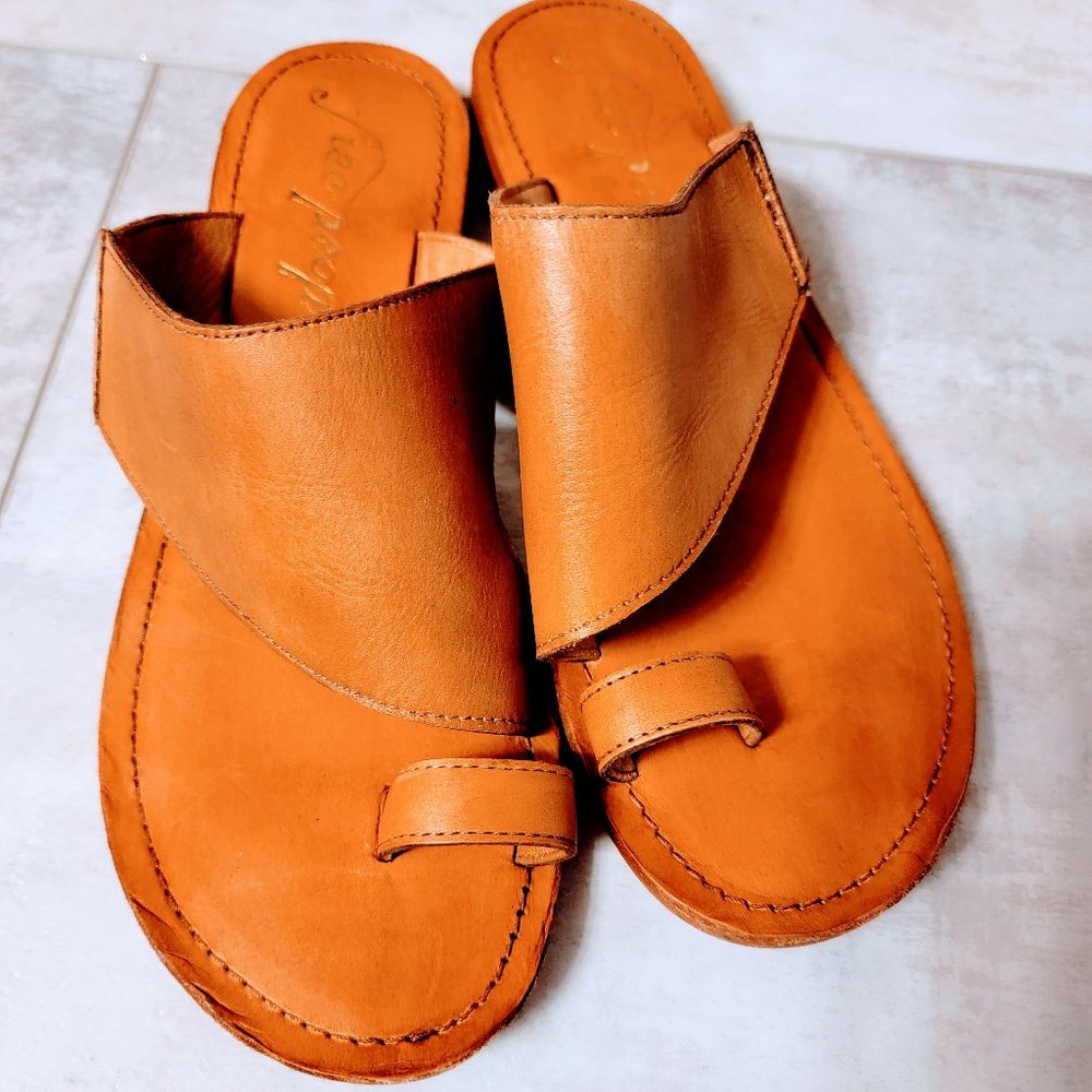 Free People Sant Antoni leather slide NWOT